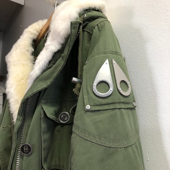 Moose Knuckles fur lined green winter jacket - Picture 3 of 5